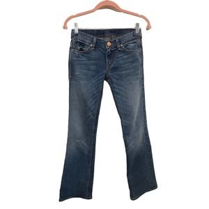 Armani Exchange A/X Jeans 0P Womens Blue Straight Leg Low Rise Y2K Petite Logo